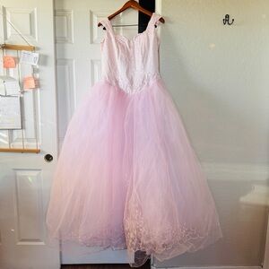 Mary’s Bridal Quinceanera Dress Pink Beaded Tulle